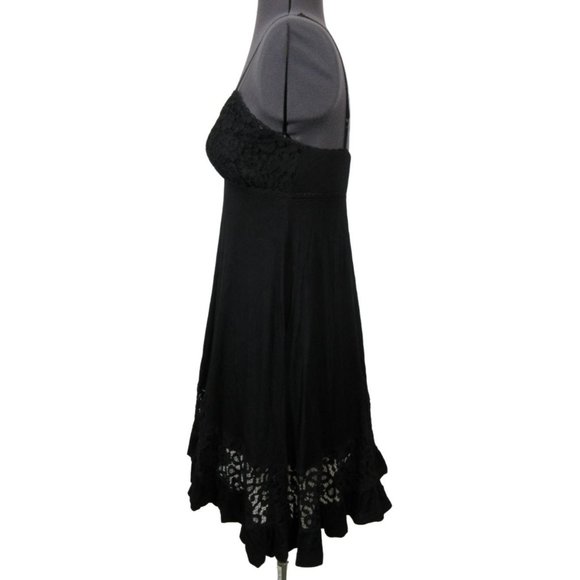 Wendy Glez black lace triangle chemise negligee - Picture 2 of 12